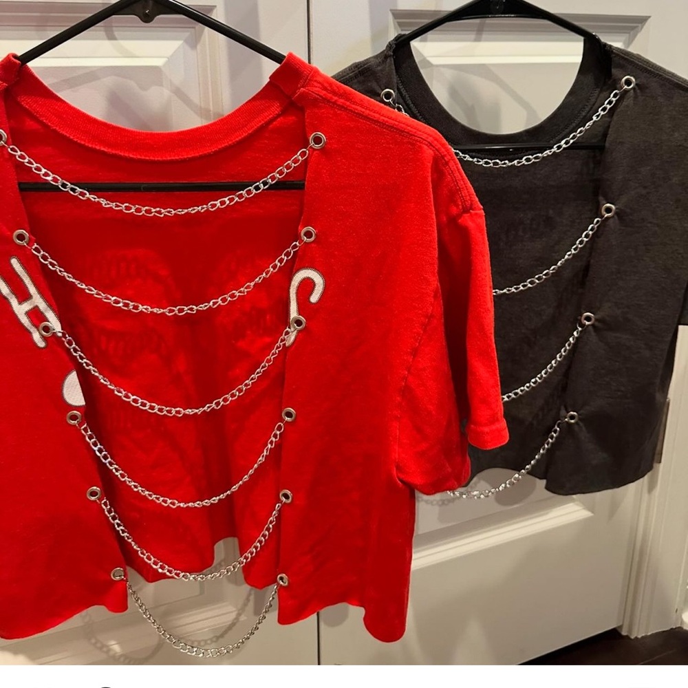 Custom Philadelphia Phillies chain crop top